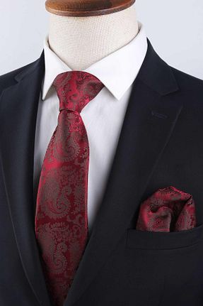 کراوات زرشکی مردانه میکروفیبر Kravatkolik - کد 900756191