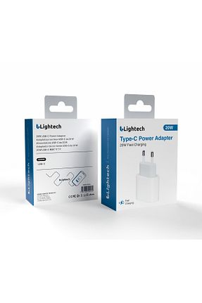 آداپتور شارژر سفید lightech - کد 896995709