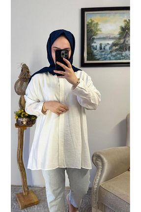 پیراهن سفید زنانه رگولار Nuss - کد 917814760