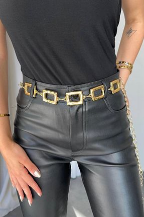 کمربند متالیک زنانه زنجیر barış sülün lovebox - کد 903735848
