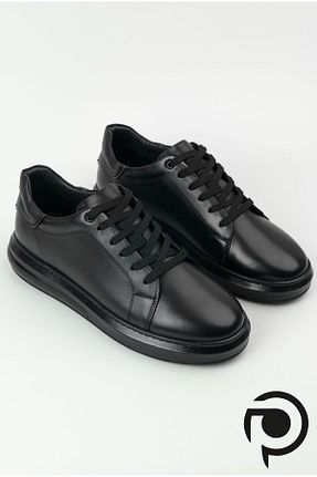 کفش کژوال مشکی مردانه چرم خالص paulla shoes - کد 903742254