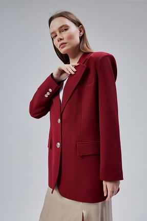 کت بلیزر زرشکی زنانه بافتنی Bolivente - کد 903742909