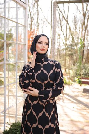 لباس حجاب مشکی زنانه اورسایز Zaure - کد 902926467