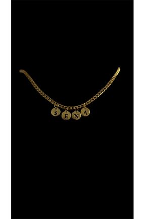 گردنبند استیل ( فولاد ) طلائی استیل ضد زنگ derokas - کد 903748364