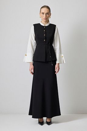 جلیقه مشکی زنانه رگولار Touche Prive - کد 904922958