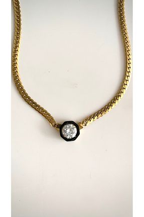 گردنبند استیل ( فولاد ) طلائی زنانه استیل ضد زنگ Takimakstore - کد 903758740