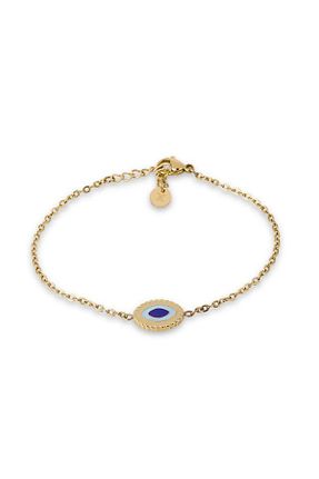دستبند استیل (فولاد) طلائی زنانه استیل (فولاد) Daniel Klein - کد 790438477