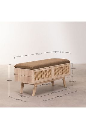 پوف و نیمکت قهوه ای 100 x 40 ŞafakMobilya - کد 283699112