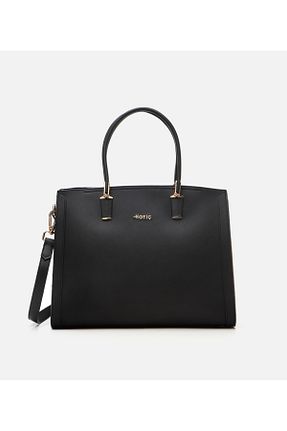 کیف دوشی مشکی زنانه چرم مصنوعی Hotiç - کد 903768987