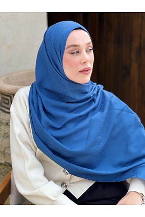 شال آبی زنانه پنبه ای Modakaşmir - کد 903771409