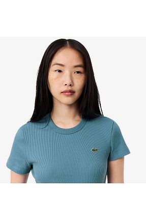 تیشرت آبی زنانه رگولار Lacoste - کد 903767240