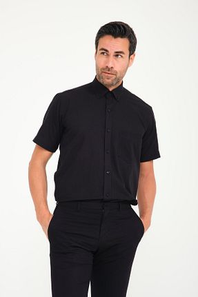پیراهن مشکی مردانه رگولار Fitmens - کد 303750748