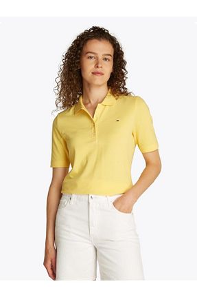 پولوشرت زرد زنانه رگولار Tommy Hilfiger - کد 903786077