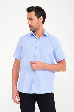 پیراهن آبی مردانه رگولار Fitmens - کد 303750518