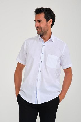 پیراهن سفید مردانه Relaxed Fitmens - کد 303750602