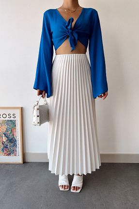 دامن سفید زنانه پلی اورتان hiraz fashion - کد 903785853