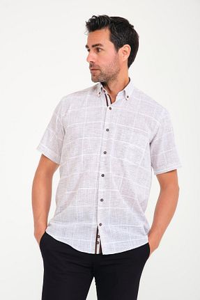 پیراهن بژ مردانه Relaxed Fitmens - کد 303745656