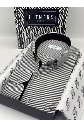 پیراهن سفید مردانه اورسایز Fitmens - کد 870354934