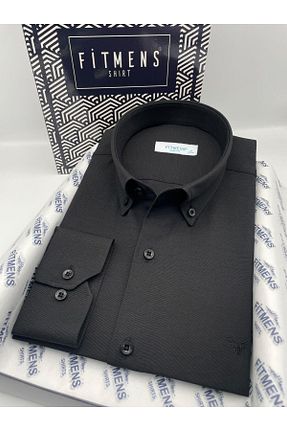 پیراهن مشکی مردانه Relaxed Fitmens - کد 378771923
