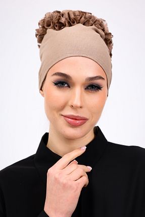 کلاه شنای حجاب قهوه ای زنانه Loggia - کد 903778738