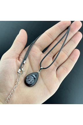 گردنبند جواهر مشکی زنانه Takı Kehribar - کد 903788823