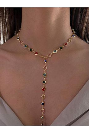 گردنبند استیل ( فولاد ) طلائی H&B Design - کد 903794454