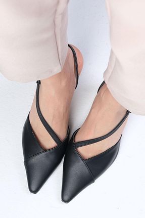 کفش پاشنه بلند کلاسیک مشکی زنانه چرم مصنوعی Mio Gusto - کد 903799911