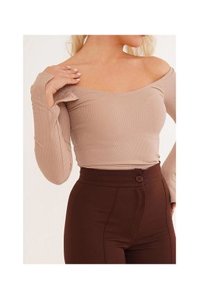 بلوز طوسی زنانه ساده Cotton Mood - کد 746153233