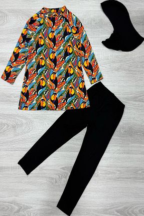 مایو حجاب رنگی بچه گانه چاپی My Kids Wear - کد 902122585