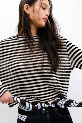 پلیور نباتی زنانه Relaxed Pull & Bear - کد 903814121