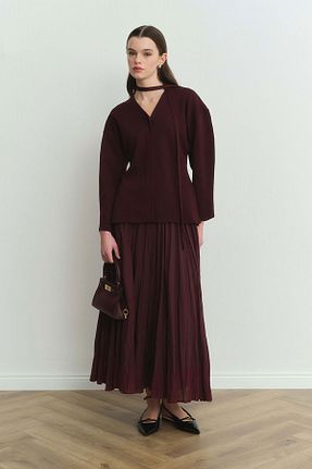 دامن حجاب زرشکی زنانه رگولار Hooopstore - کد 903805975