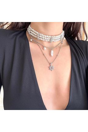 گردنبند جواهر رنگی زنانه مروارید Alice İsstanbul - کد 903811656