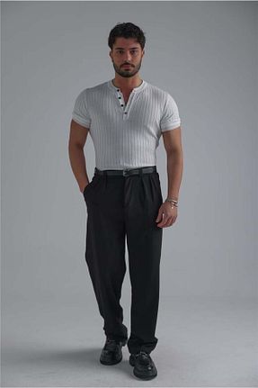 تیشرت سفید مردانه گشاد OUTFİT MAN - کد 903807340