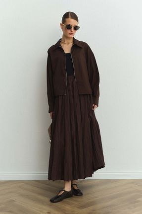 دامن حجاب قهوه ای زنانه Relaxed Hooopstore - کد 903806164