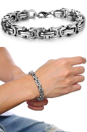 دستبند استیل (فولاد) متالیک زنانه استیل ضد زنگ Takı Dükkanı - کد 842180488