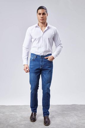 شلوار جین آبی مردانه پاچه لوله تفنگی CEDY DENIM - کد 234444041