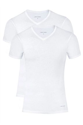 تیشرت سفید مردانه رگولار Pierre Cardin - کد 903828400