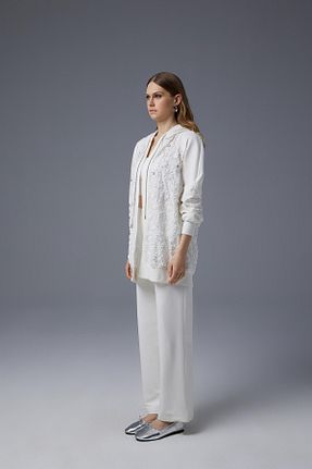 ست بالاتنه و پائین تنه نباتی زنانه JAMİLATASARİM - کد 903823717