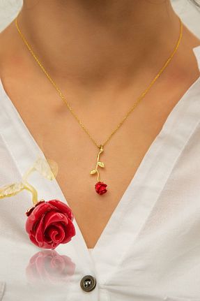 گردنبند نقره طلائی زنانه 925 عیار Papatya Silver - کد 31123842