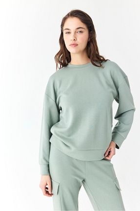 سوئیشرت فیروزه ای زنانه Loose Mudo - کد 903848099