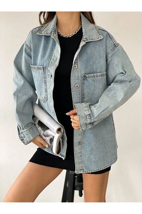 کت آبی زنانه اورسایز Nagihan Butik - کد 903881518