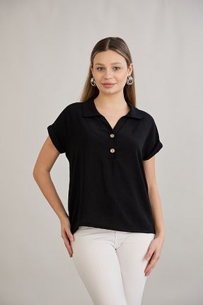 بلوز مشکی زنانه ساده Butik - کد 903884415