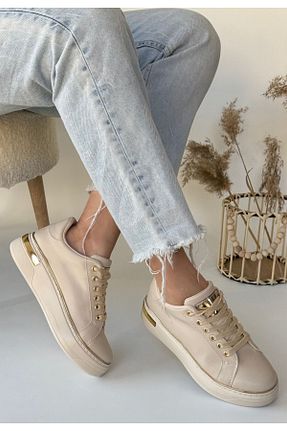 کفش کژوال بژ زنانه چرم مصنوعی Erbilden - کد 901603027