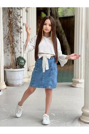 بلوز آبی بچه گانه ساده Uslukids - کد 917852888