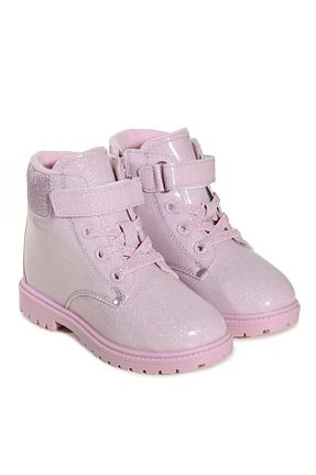بوت / نیم بوت صورتی بچه گانه چرم مصنوعی KU&PA SHOES - کد 893320270