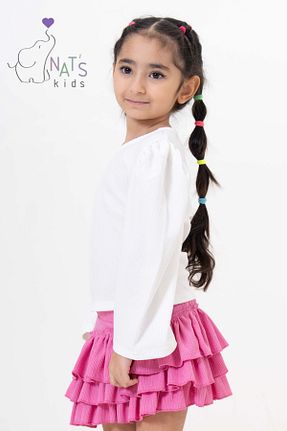 بلوز سفید بچه گانه ساده NATS KİDS - کد 905270984