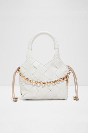 کیف دوشی سفید زنانه چرم مصنوعی Aldo - کد 903980320