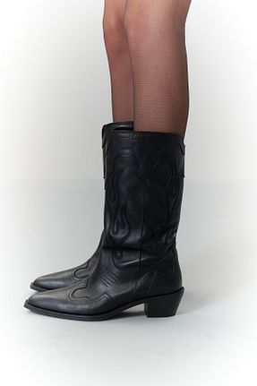 چکمه مشکی زنانه پاشنه کوتاه (1 - 4 سانتی متر) Roman - کد 905075008