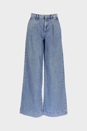 شلوار جین متالیک زنانه پاچه گشاد CROSS JEANS - کد 903989975