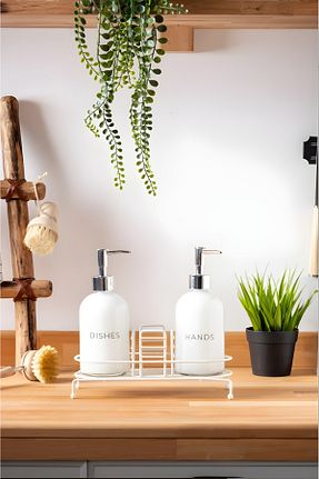 جا صابونی سفید شیشه FH finehome - کد 780330690